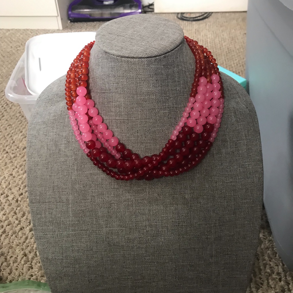 Nwot Colorful Multi Strand Crystal Beaded Necklace 25$